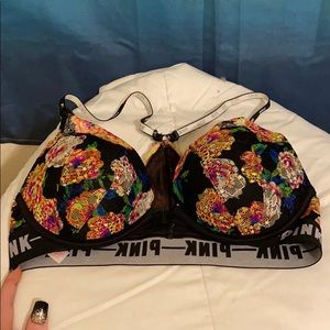 Barely worn PINK date push up bra